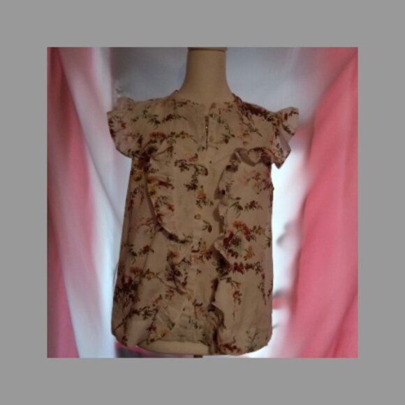La Via Rebecca Taylor Floral Ruffle Blouse - Picture 6 of 7